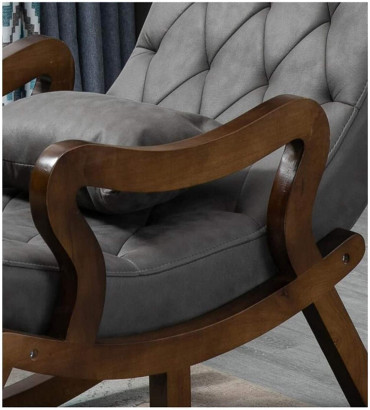 Ergonomic Rosewood Rocking Chair