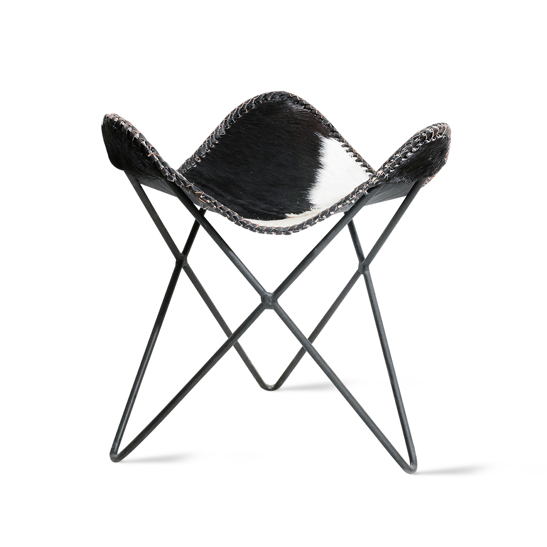 Aayla Goat Skin Butterfly chair (Black & White)